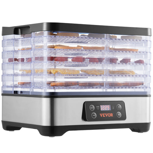 VEVOR Food Dehydrator Stainless Steel Dryer With Timer