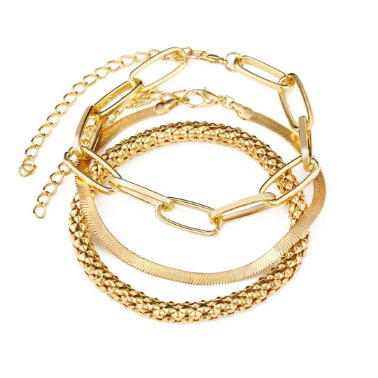 DAIPANCN Bohemian Metal Chain Bracelet Set For Women