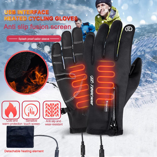 Alloyseed Heated Gloves Thermal Waterproof Winter Snow