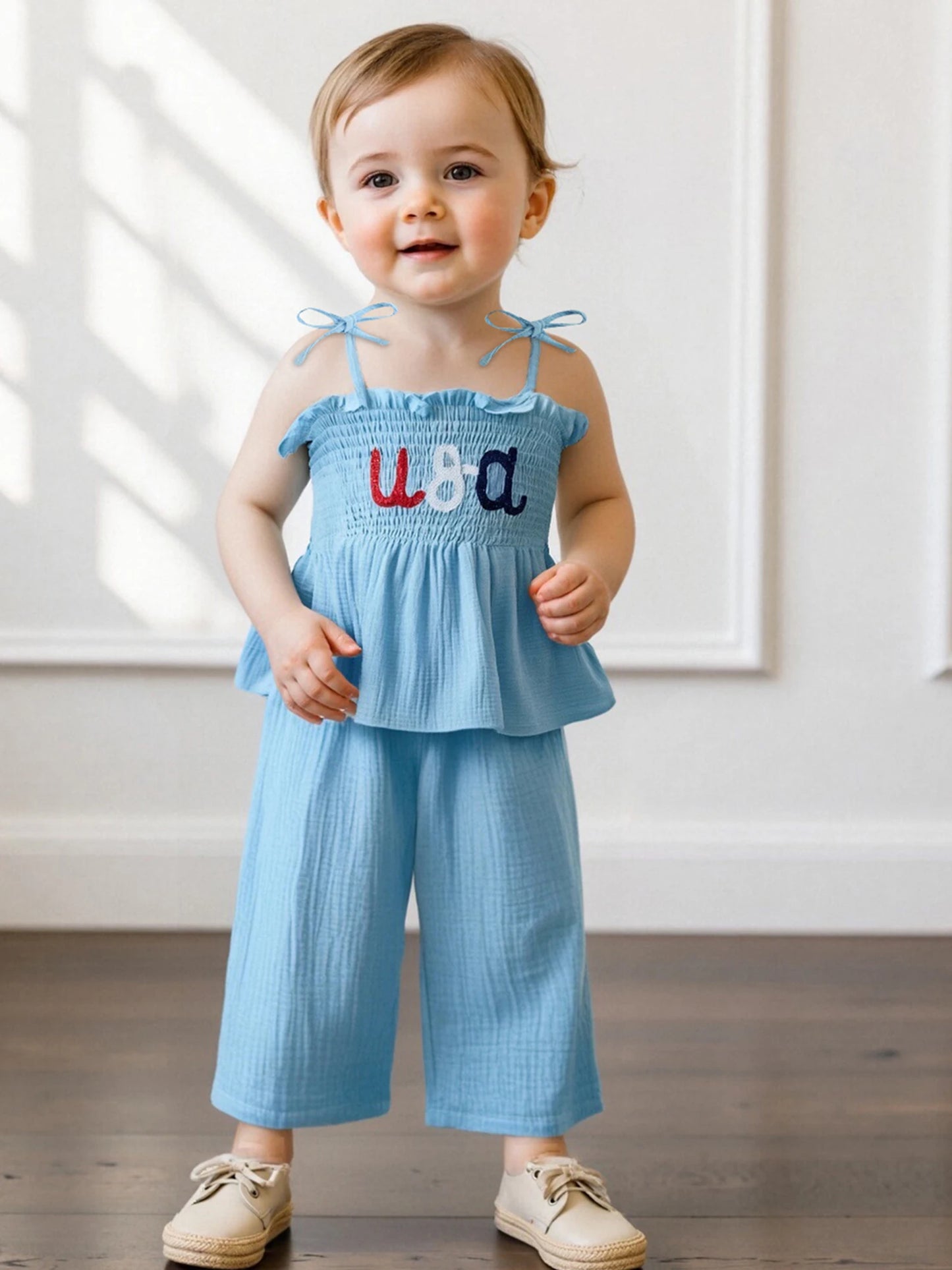 Emmababy Infant Girl Independence Day 2 Piece Set Outfit