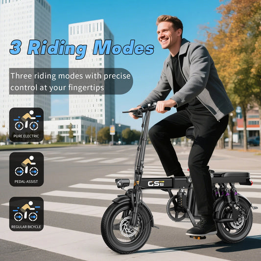 GS5 Electric Folding EBike 750W 48V Removable Battery