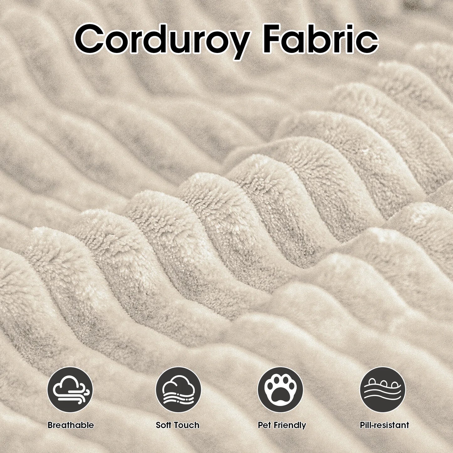 Gaildon Corduroy Sponge Sofa Lounge Chair Fluffy Sleeper