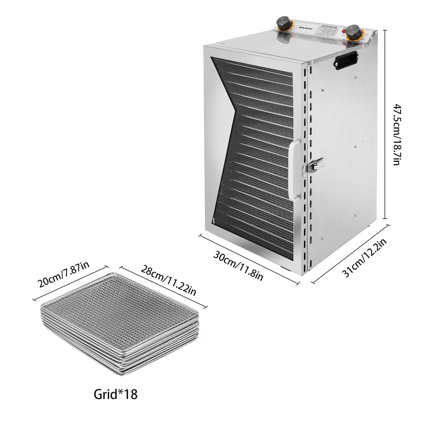 Hignconcerned Stainless Steel Food Dehydrator Digital Timer