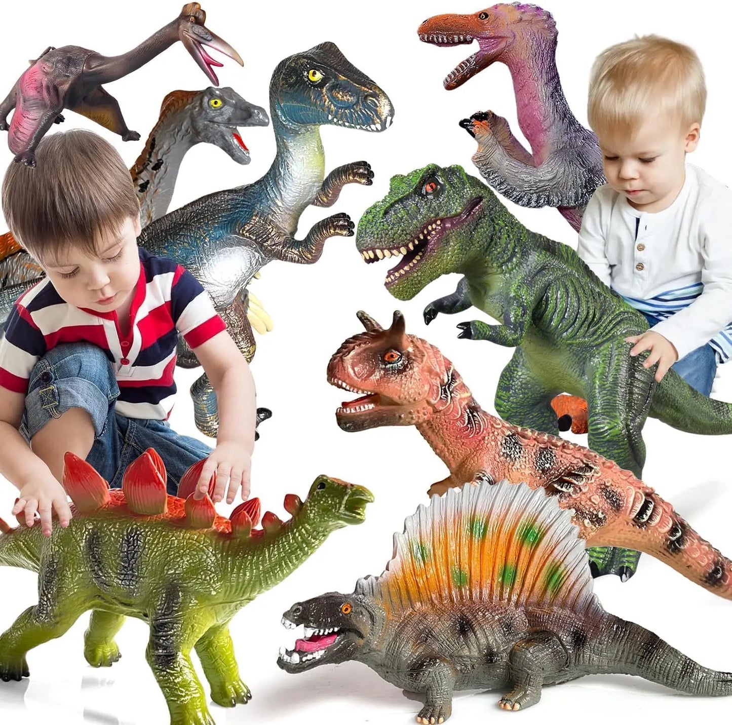 Gzsbaby 8 Piece Dinosaur Toys For Kids Birthday Party