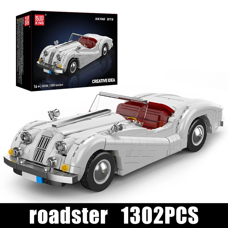 Mould King MK10236 Classic Sport Car XK140 OTS Model
