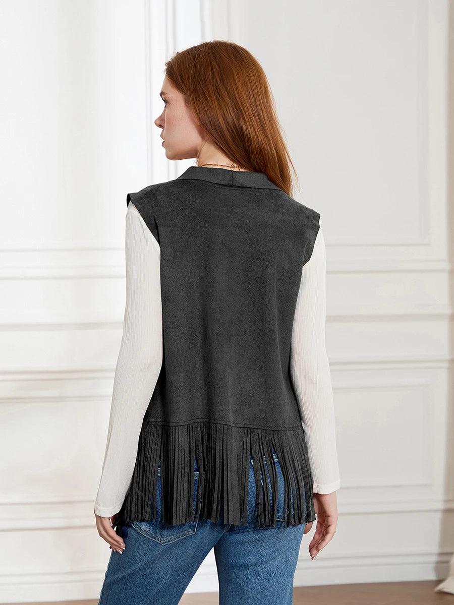 Guangdong Vintage Fringe Jacket 60s Boho Western Coat