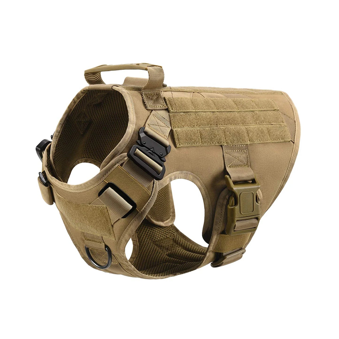 Military Dog Harness Vest With Molle Pouches For Large
