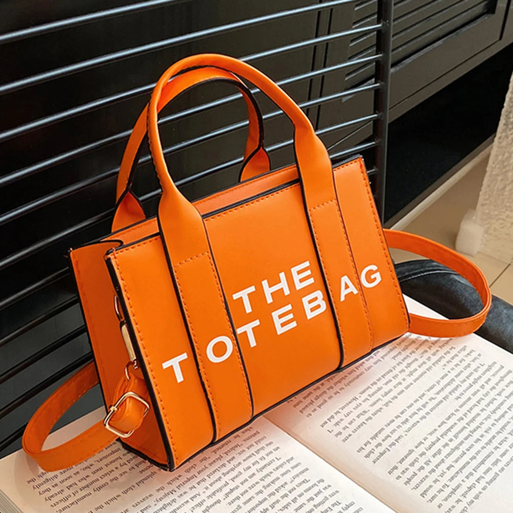 PU Leather Tote Bag For Women Small Satchel With Straps