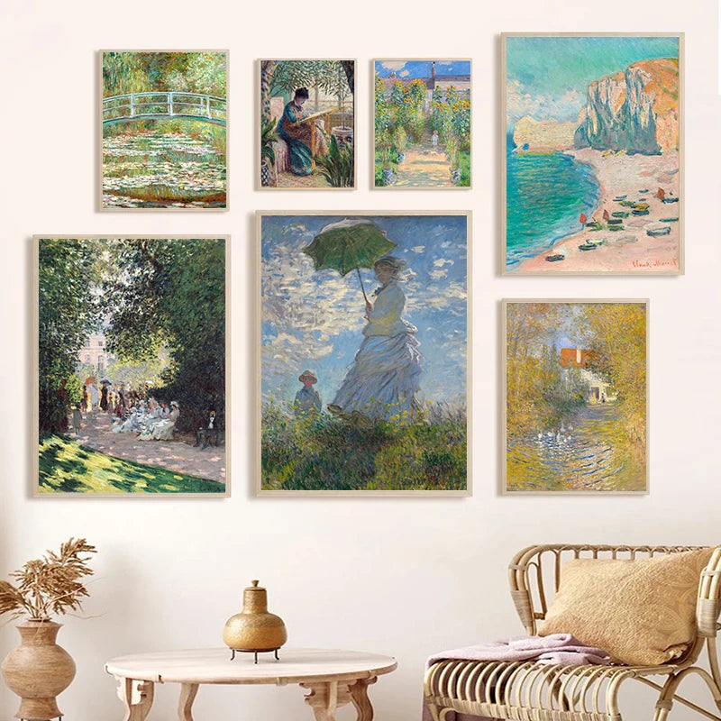 Zhejiang Claude Monet Romantic Canvas Art For Home Decor