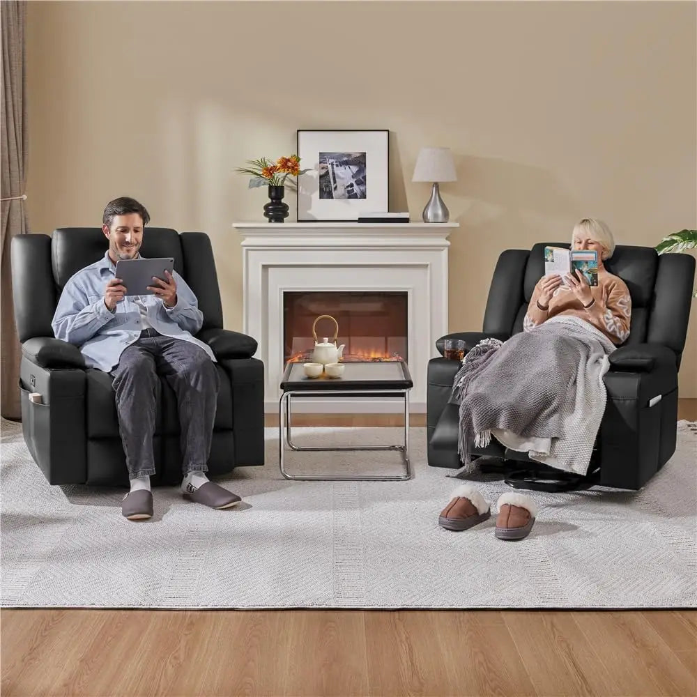 XMSJH Electric Power Lift Recliner PU Leather Massage Chair