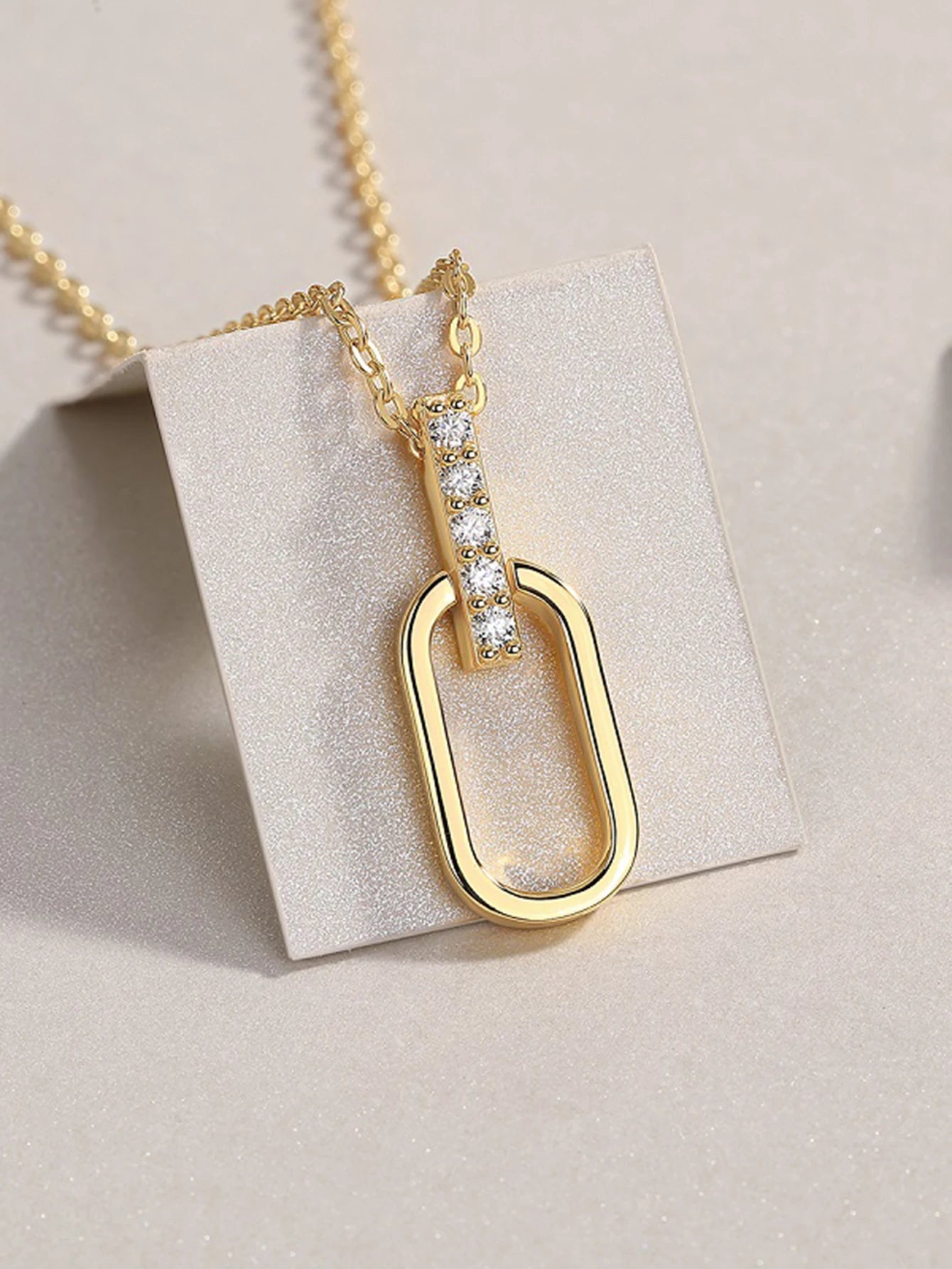 Jiuzuan Pendant Necklace 925 Silver 18K Gold Jewelry