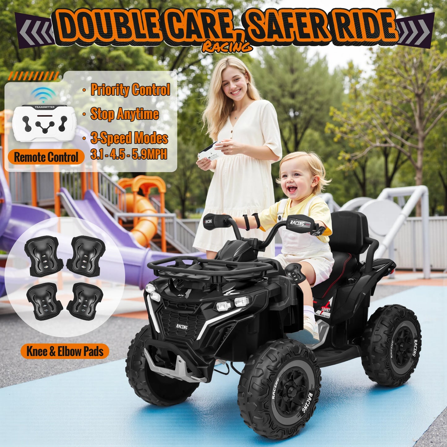 Joyracer 24V Four Wheel Off Road Ride On Vehicle For Kids