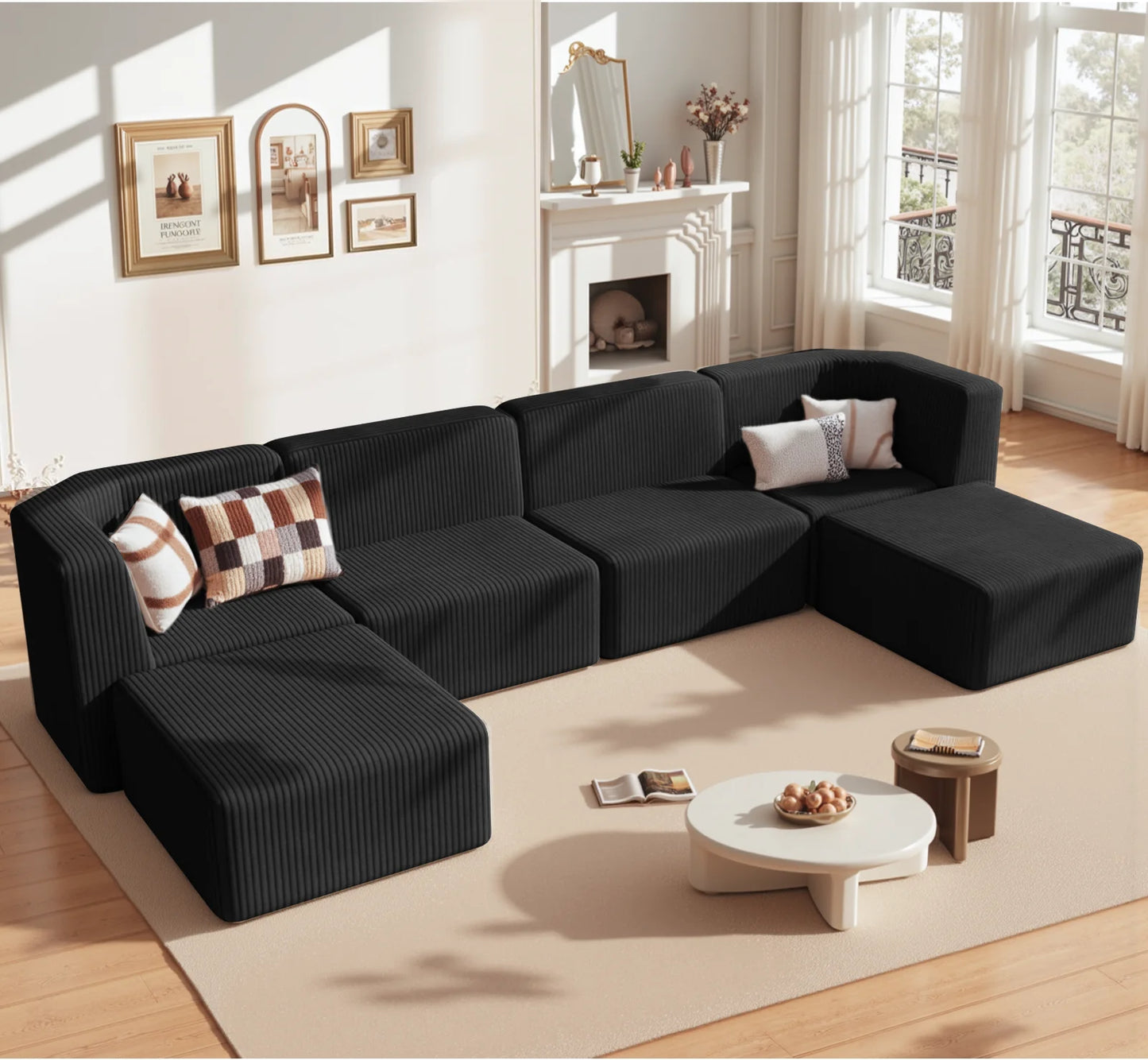 Gaildon Corduroy Sponge Sofa Lounge Chair Fluffy Sleeper