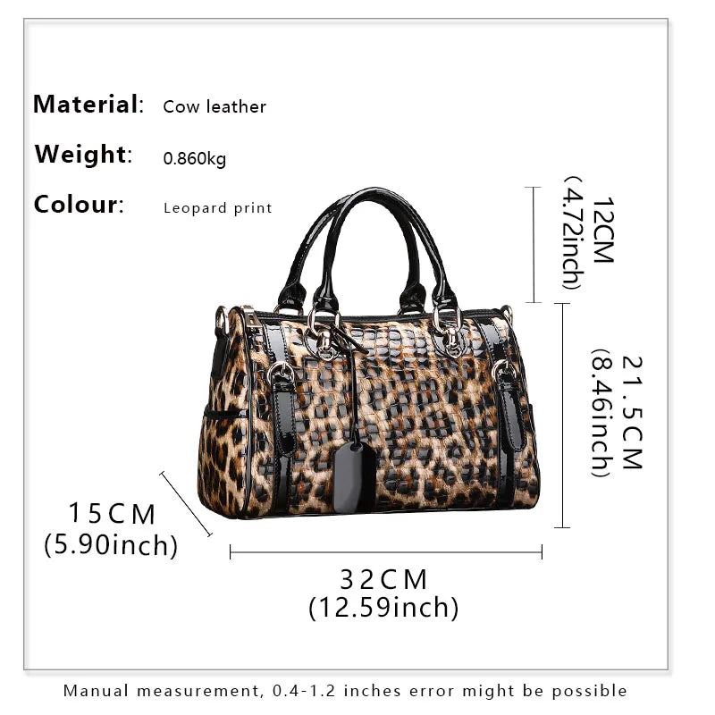 EP.MINGYUANCN Genuine Leather Handbag Tote Bag For Women