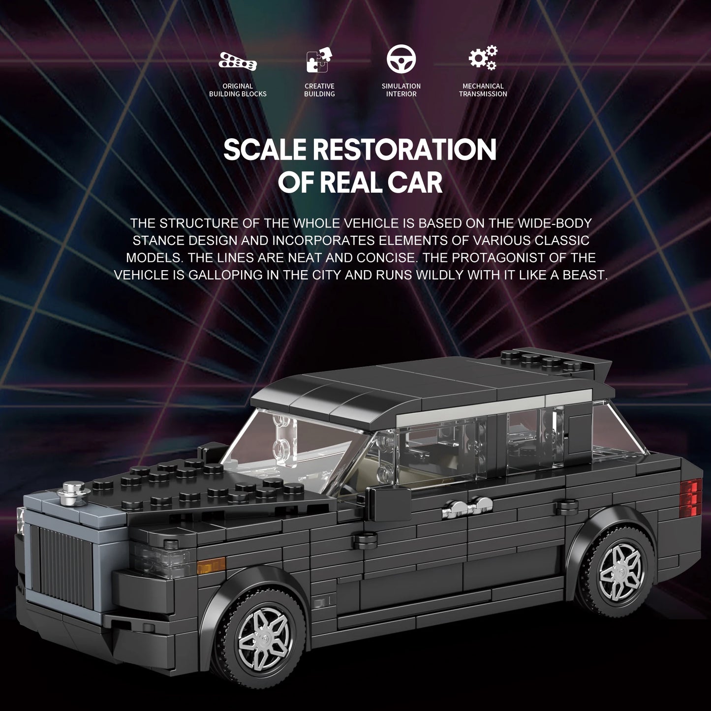 RR Cullinann Luxury SUV Model Car Building Blocks Set 480PC