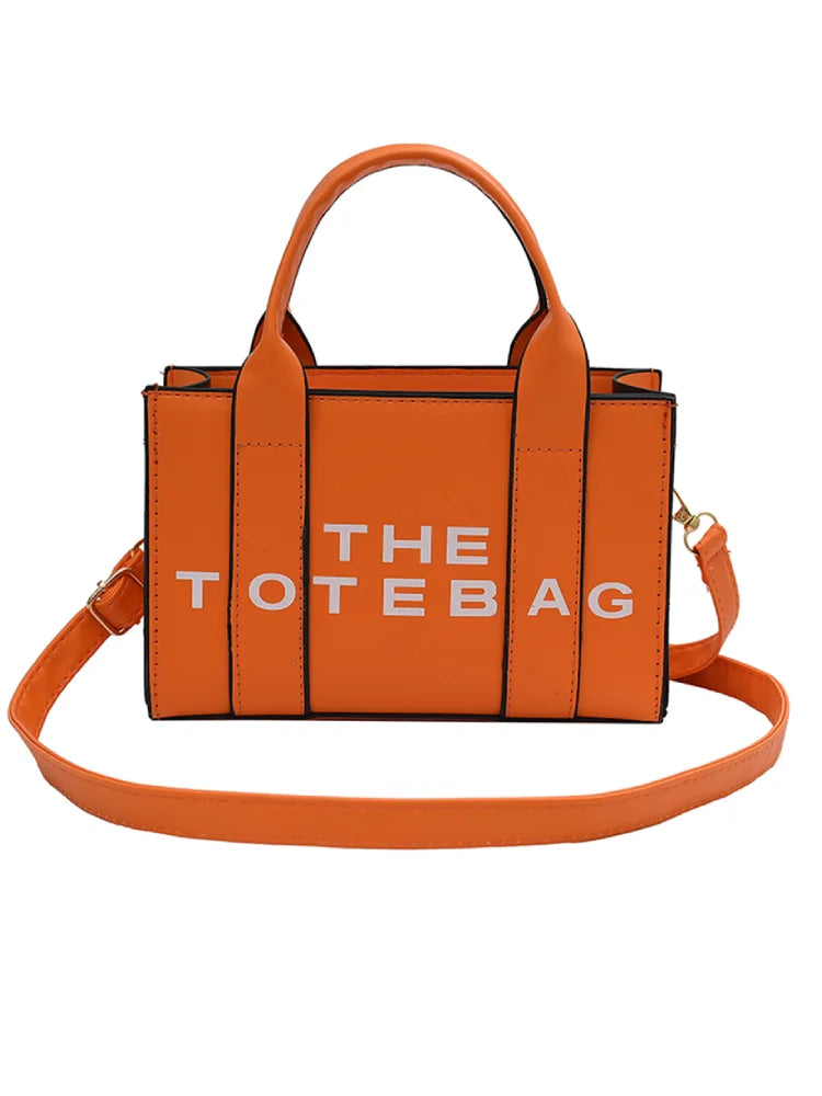 PU Leather Tote Bag For Women Small Satchel With Straps