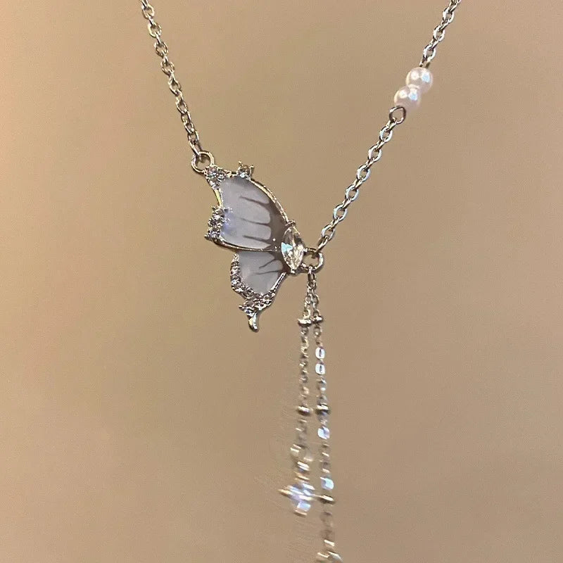 MIHJUSFDHCN Pearl Necklace Double Layer Bead Pendant