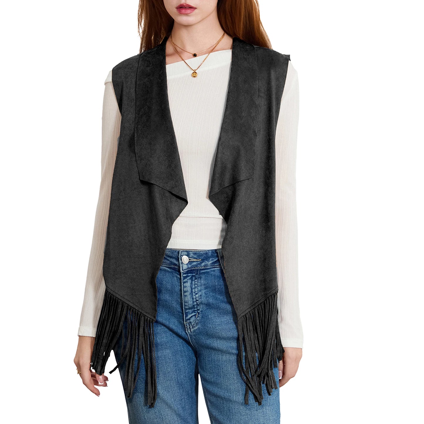 Guangdong Vintage Fringe Jacket 60s Boho Western Coat