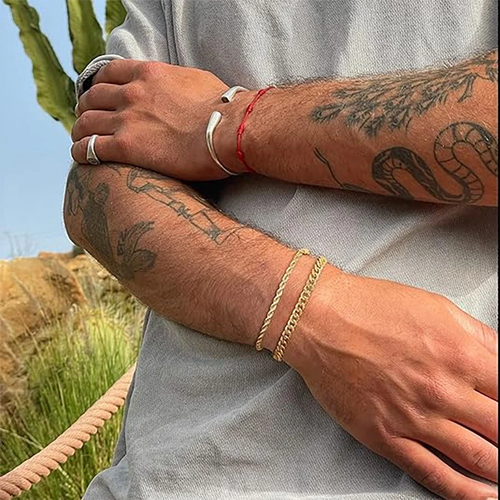 Locomotive Cuban Link Bracelet Punk Rock Style 925 Sterling