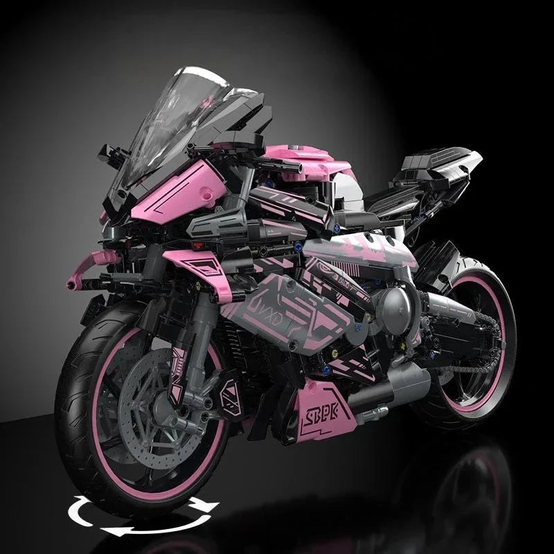 Kbox Motorcycle Racing Model Building Blocks Collectible