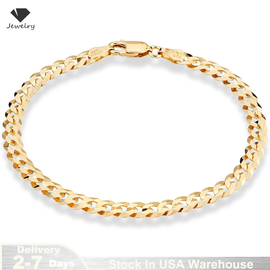 Locomotive Cuban Link Bracelet Punk Rock Style 925 Sterling