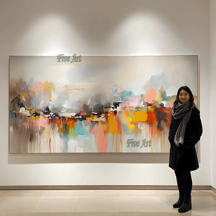 Fujian Handmade Oil Painting Canvas Abstract Wall Art