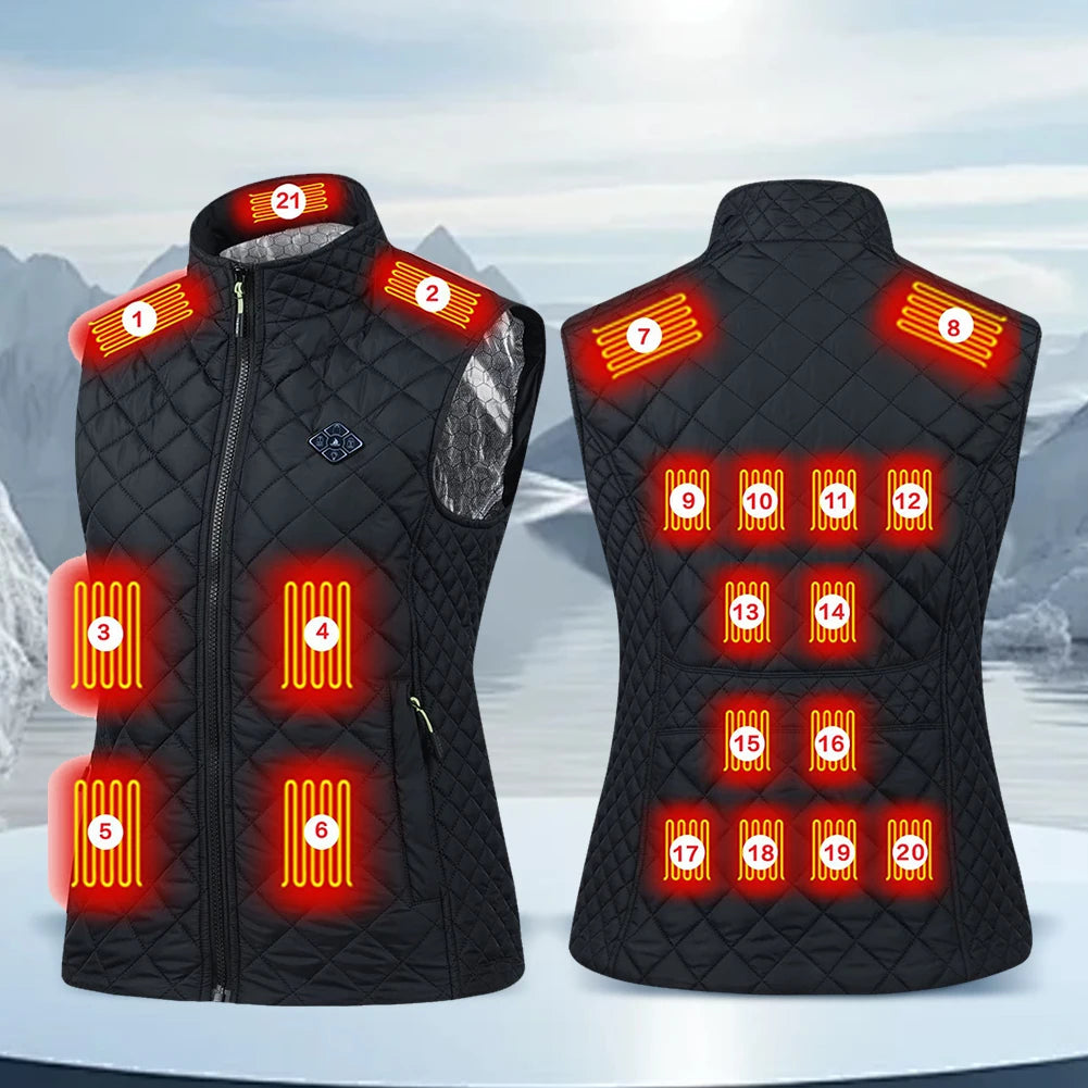 CN Guangdong USB 21 Zone Electric Heating Vest For Women