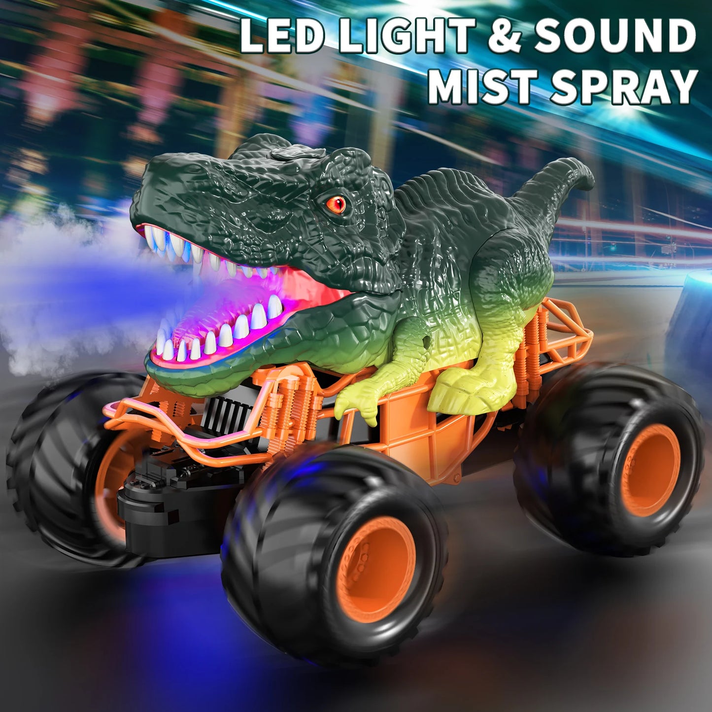 Remote Control Velociraptor Dinosaur Truck 2.4GHz Ages 3-8