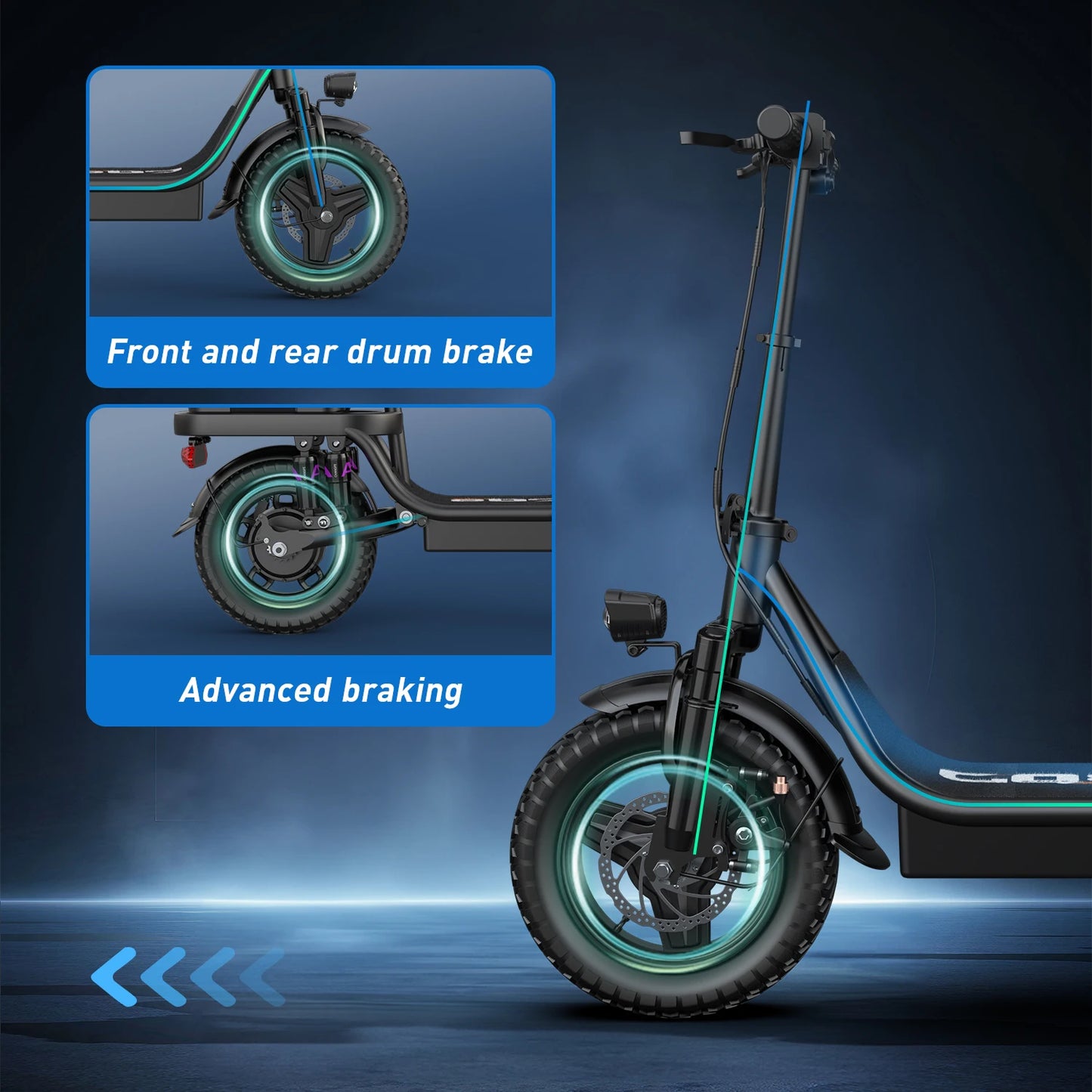 Hign-concerned Electric Scooter Adults Foldable 500W 48V