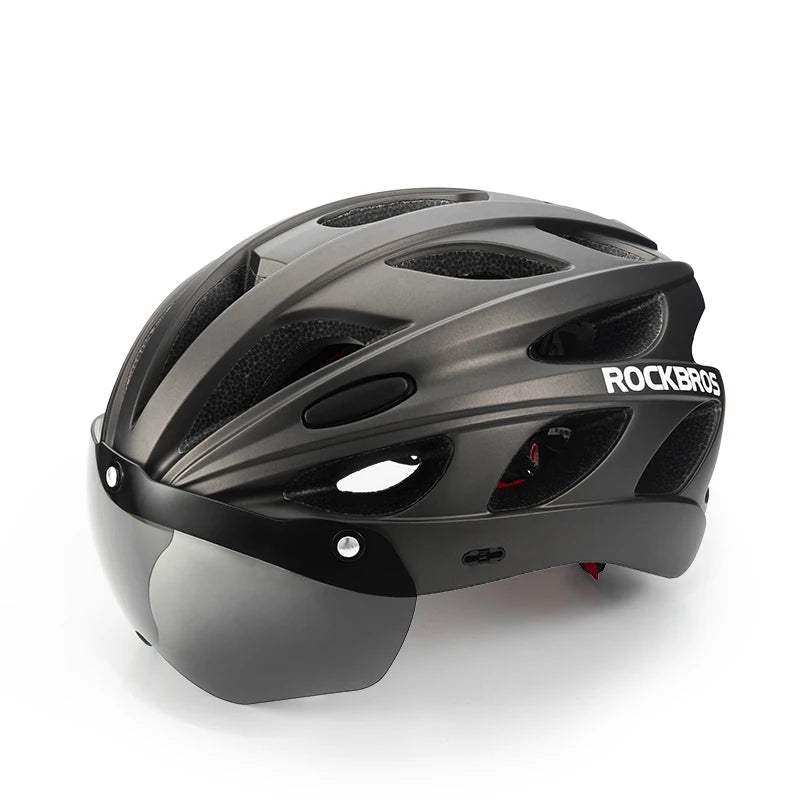 ROCKBROS Integrated Cycling Helmet Goggles For MTB Road