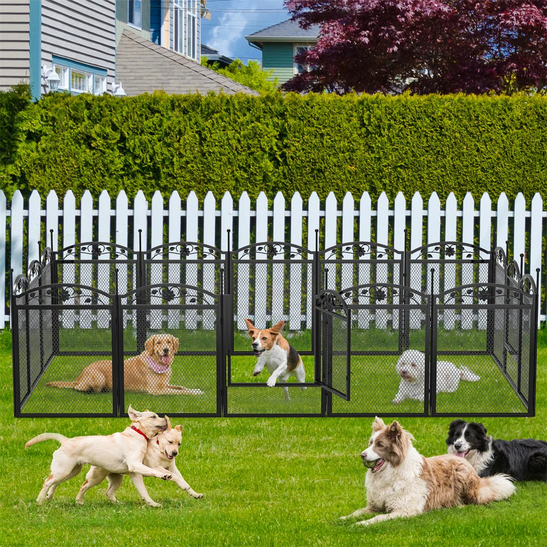 Bingopaw Eight Panel Heavy Duty Dog Playpen Outdoor Fence