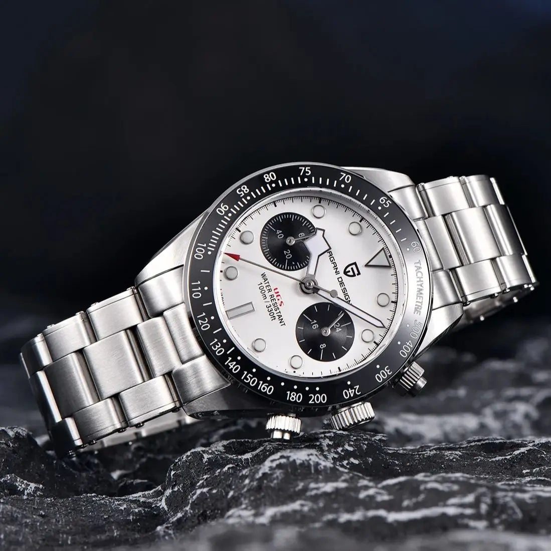 Pagani Design Panda Mens Stainless Steel Chronograph Watch