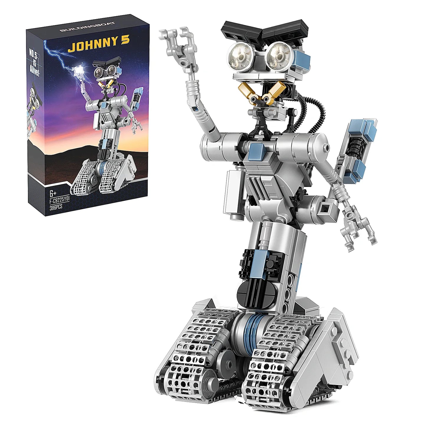 BuildMoc Johnnys Five Robot Building Blocks Set Military Toy