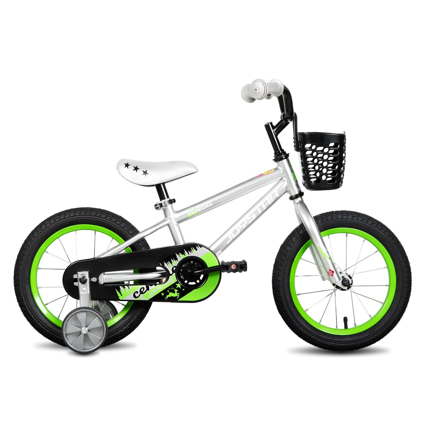 JOYSTAR Cervine Kids Bike With Basket And Training Wheels