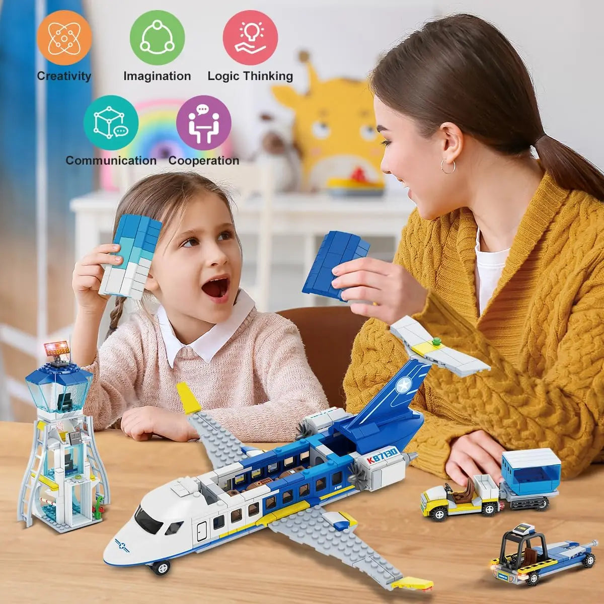 City Passenger Airplane 3 In 1 Building Block Set Kit
