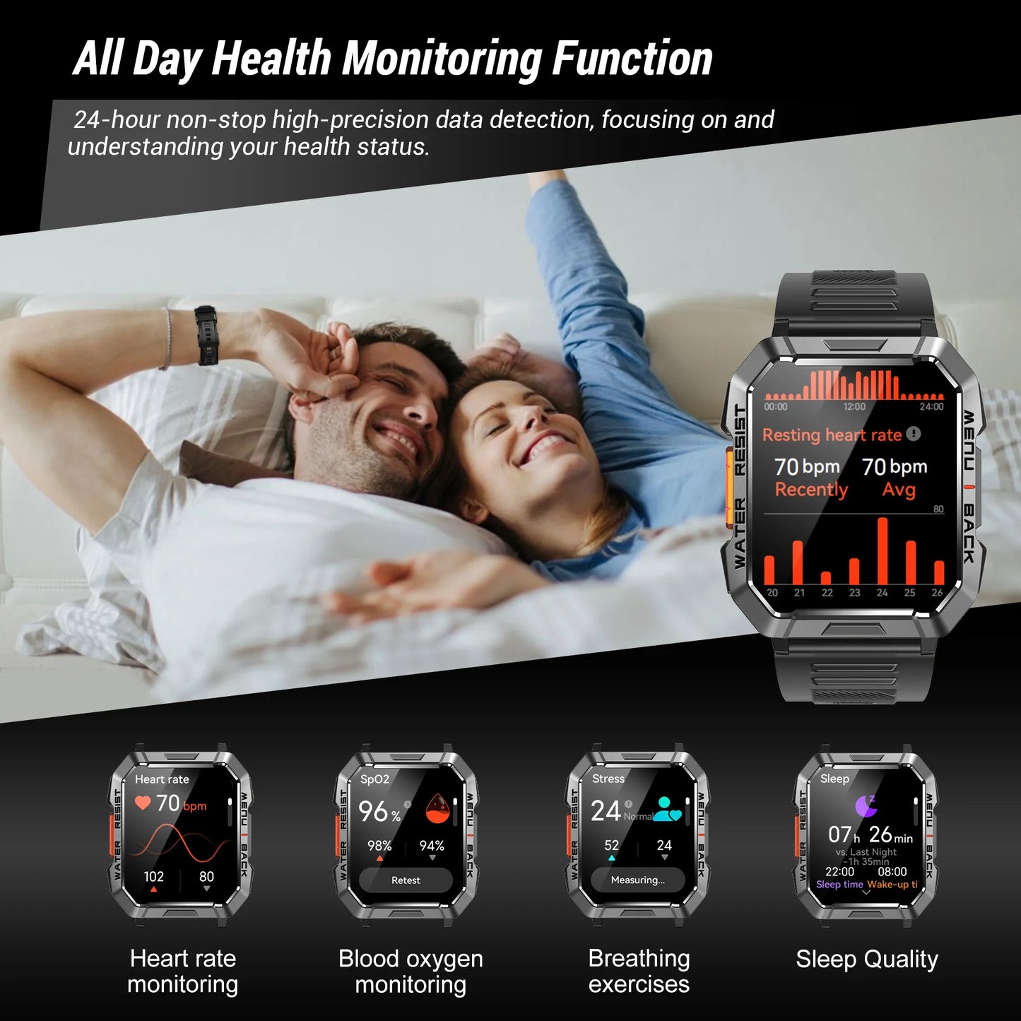 Blackview Smart Watch Outdoor Bluetooth Waterproof Pro