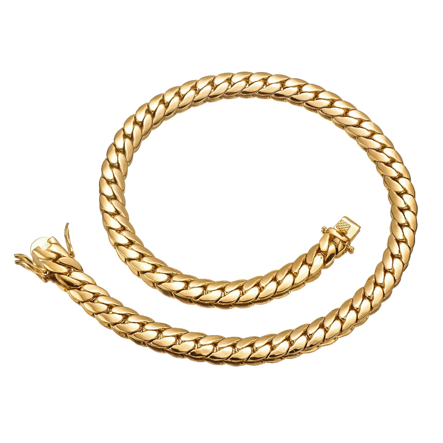 Zhejiang 18K Gold Plated Hip Hop Cuban Chain Necklace Men
