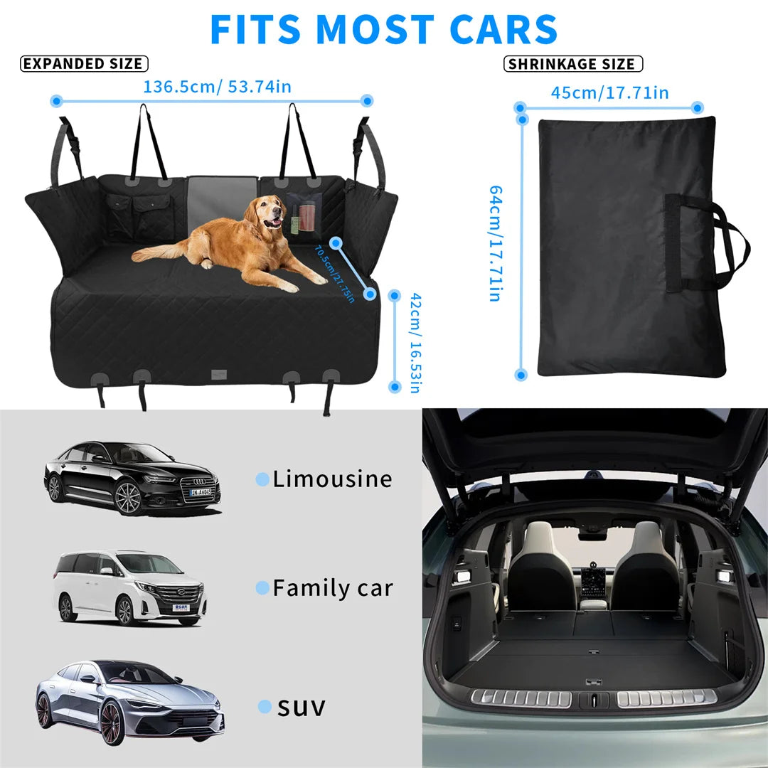 Waterproof Dog Car Seat Extender Hammock Back Seat Guard