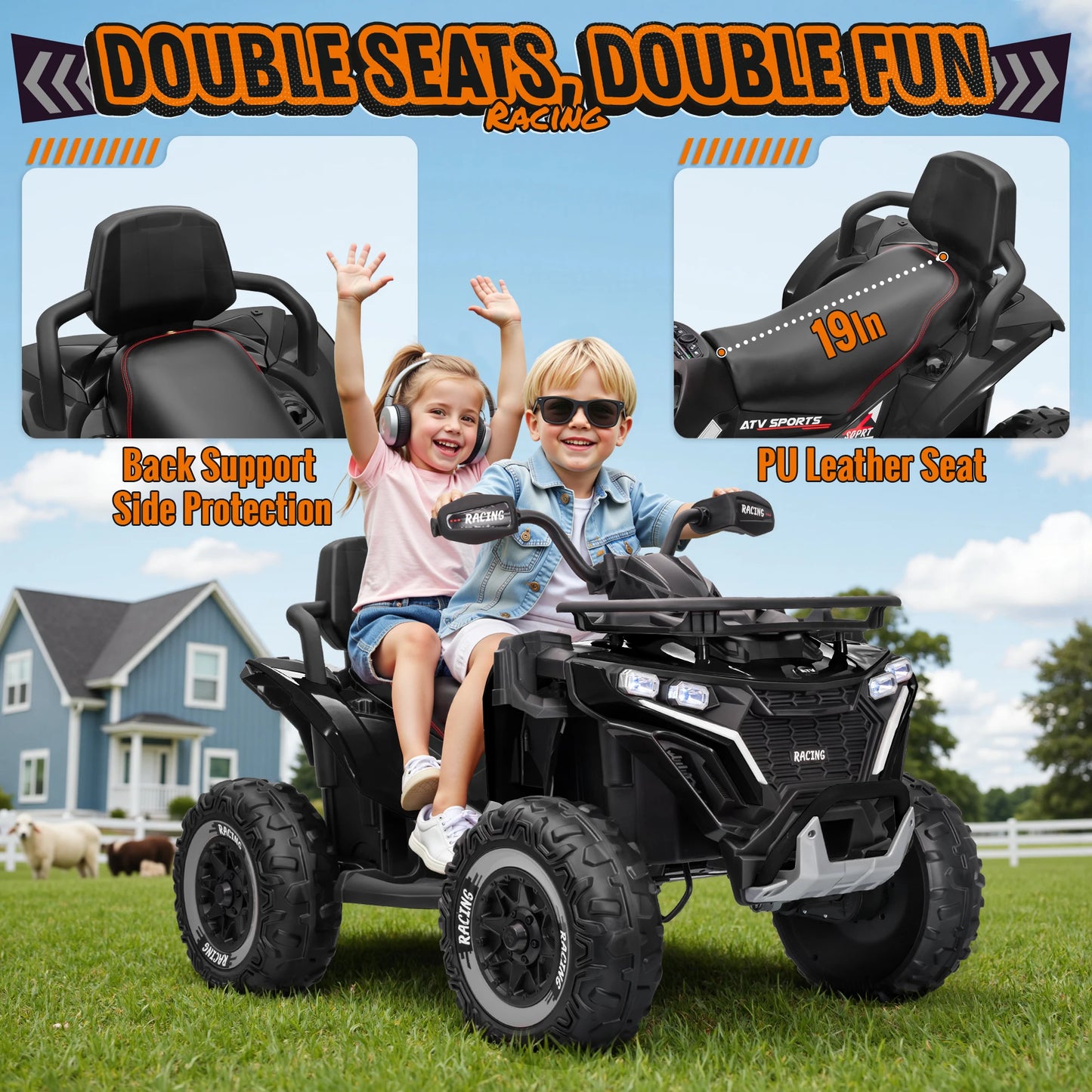 Joyracer 24V Four Wheel Off Road Ride On Vehicle For Kids