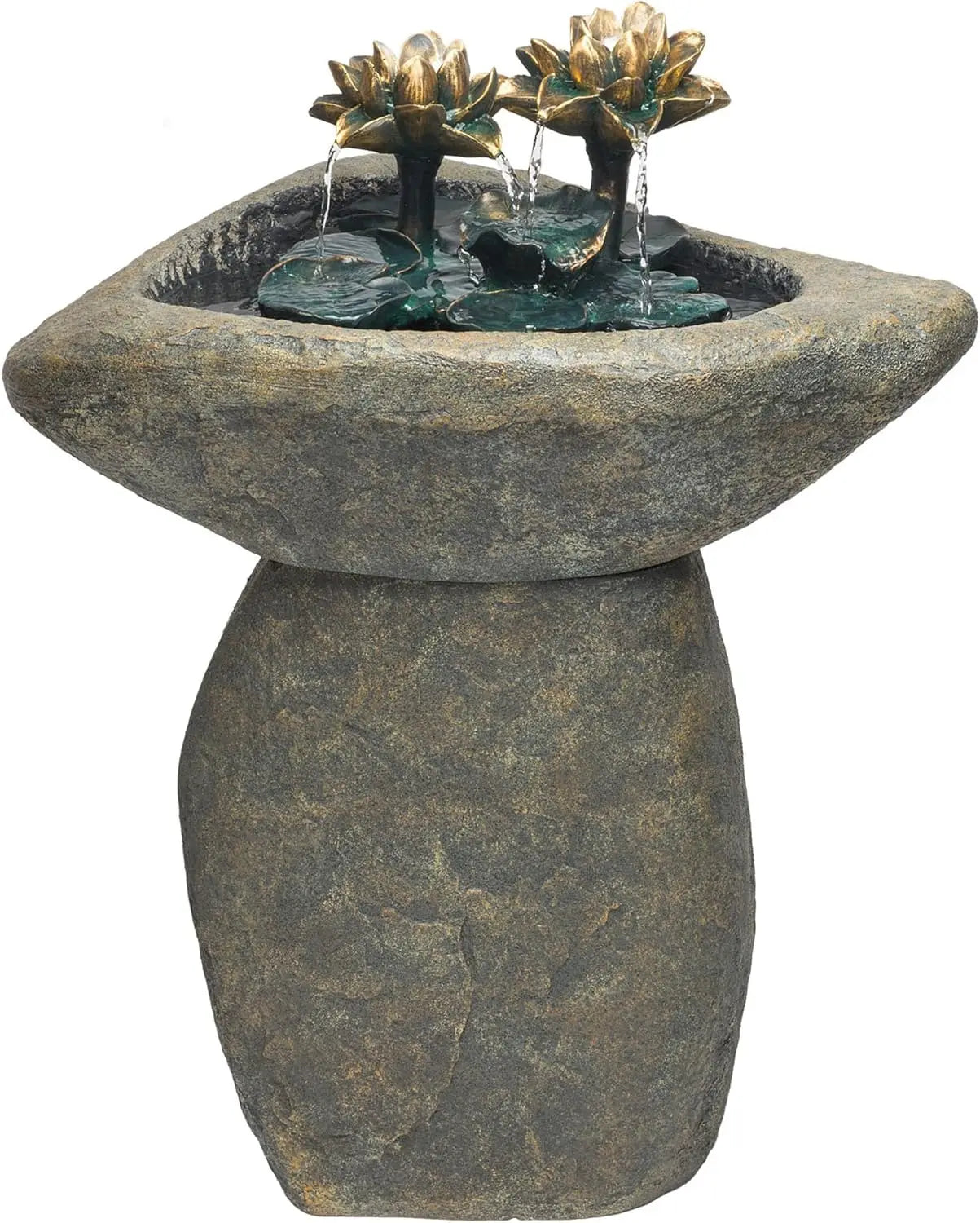 Rainforest Rock Waterfall Fountain With LED Lights