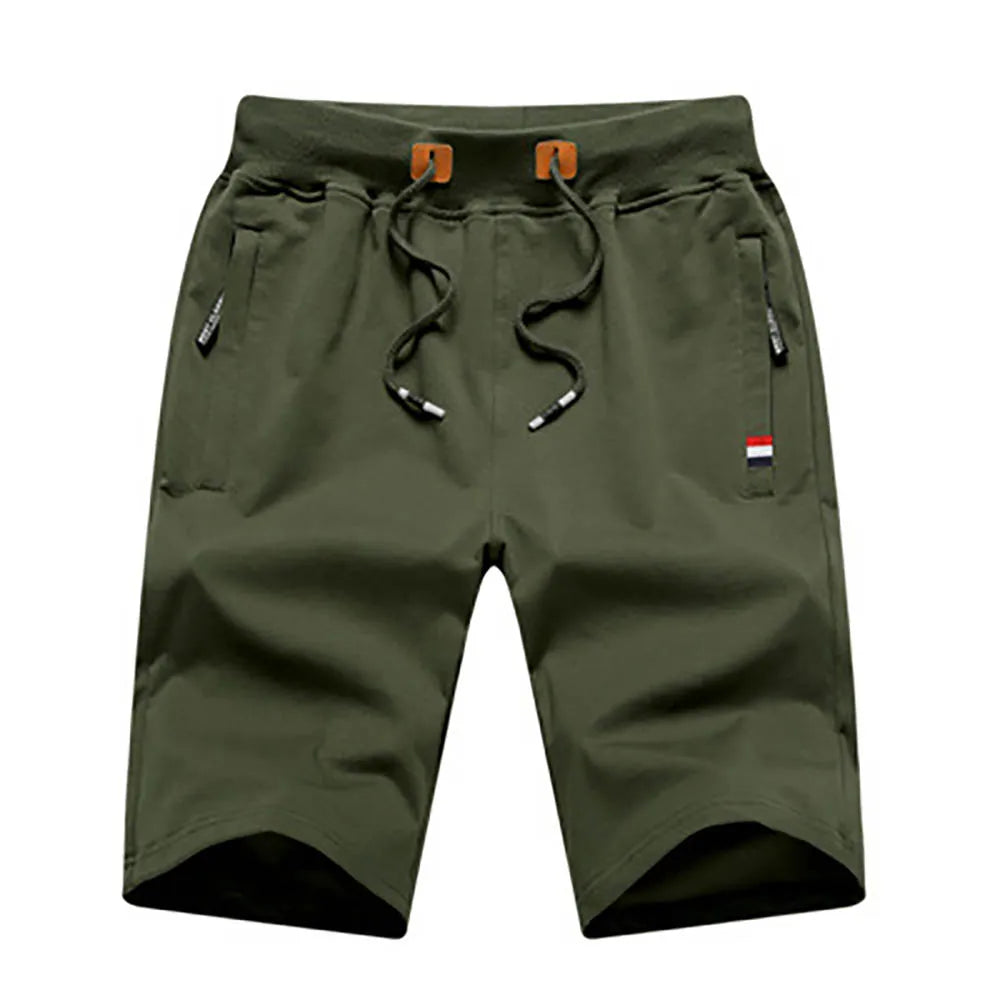 Mens Summer Cotton Casual Loose Jogger Shorts With Pocket