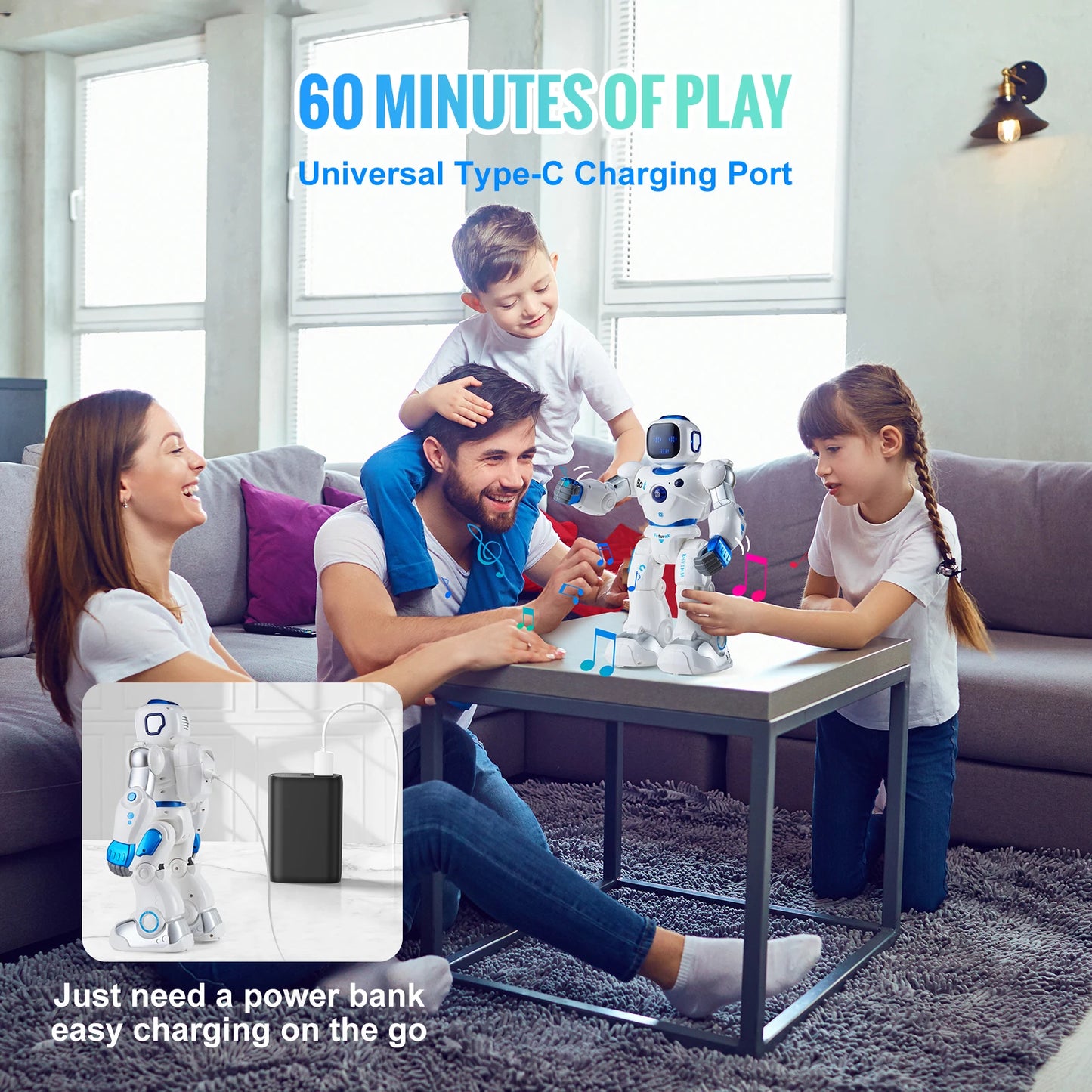 SucceBuy RC Robot For Kids Remote App Education Dancing