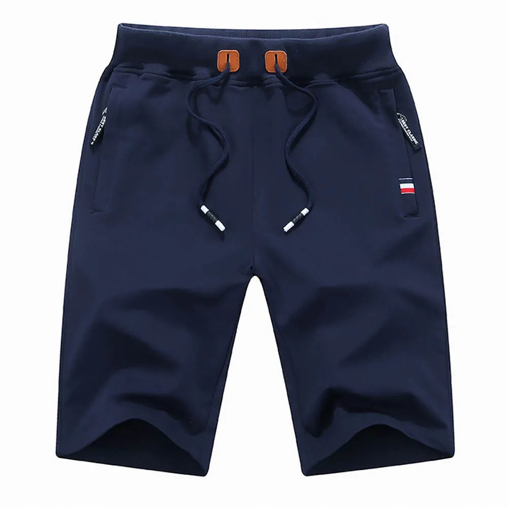 Mens Summer Cotton Casual Loose Jogger Shorts With Pocket