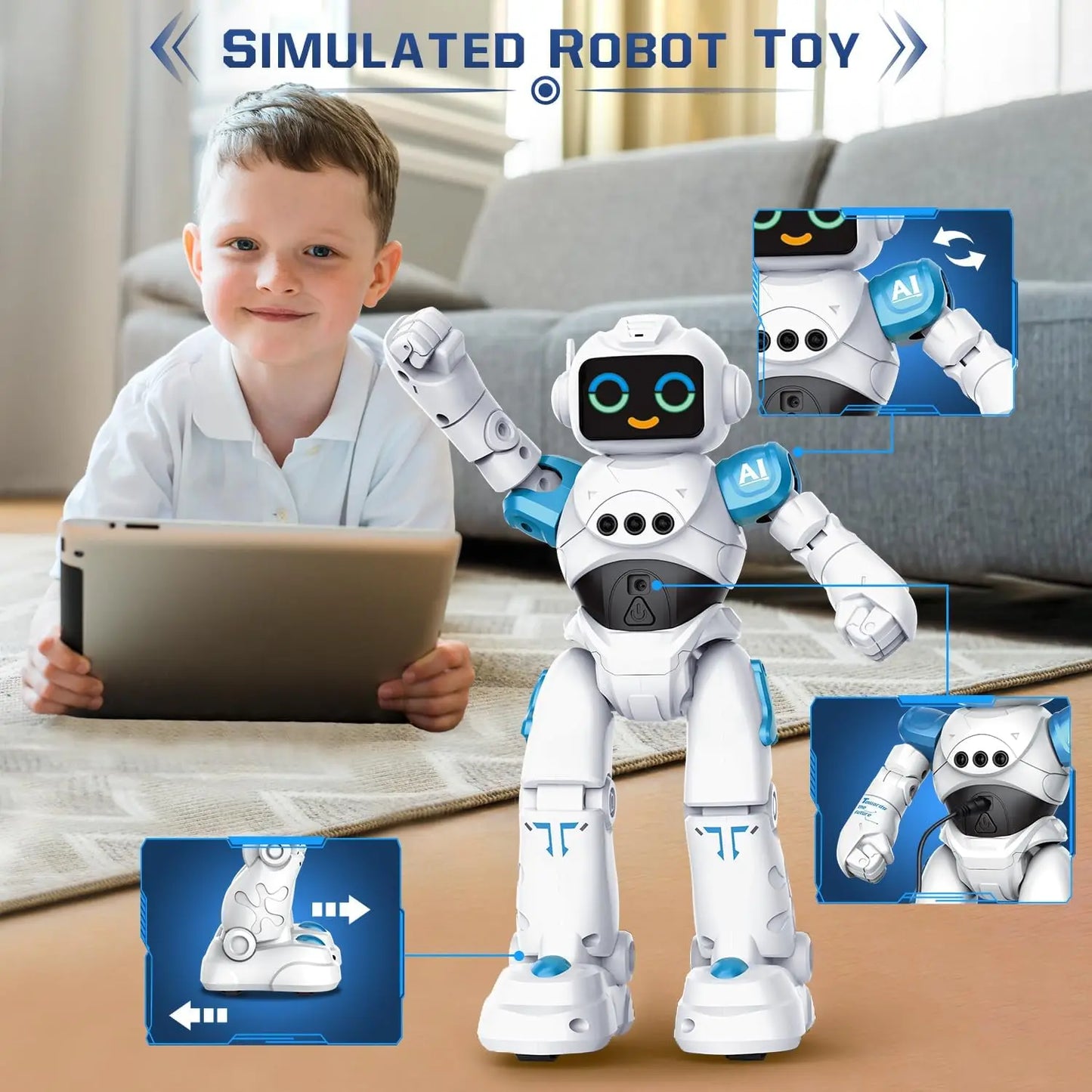 VATOS RC Robot Toy for Kids Smart Talking Remote Control