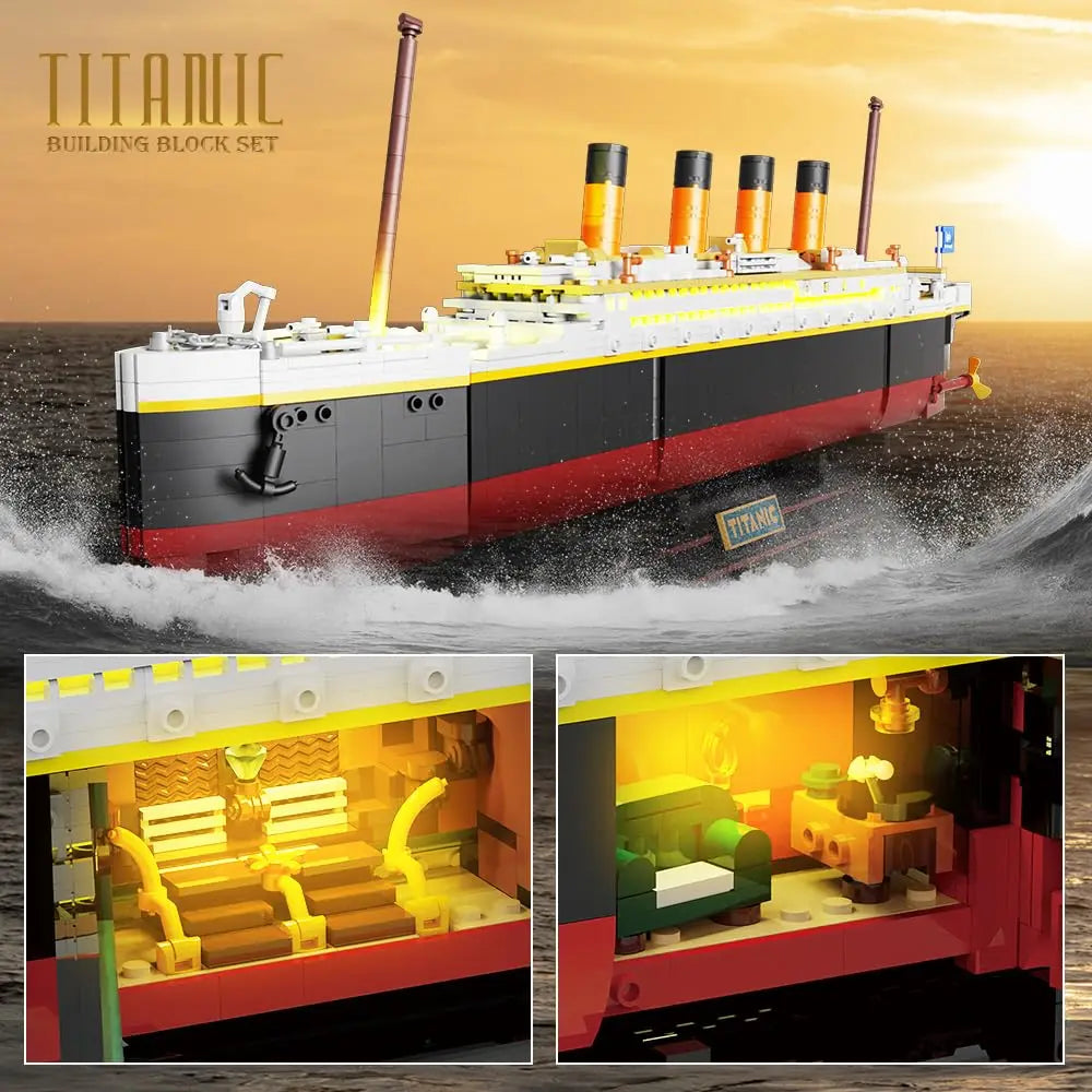 Hignconcerned Titanic Building Set With Led 2 In 1 Stand