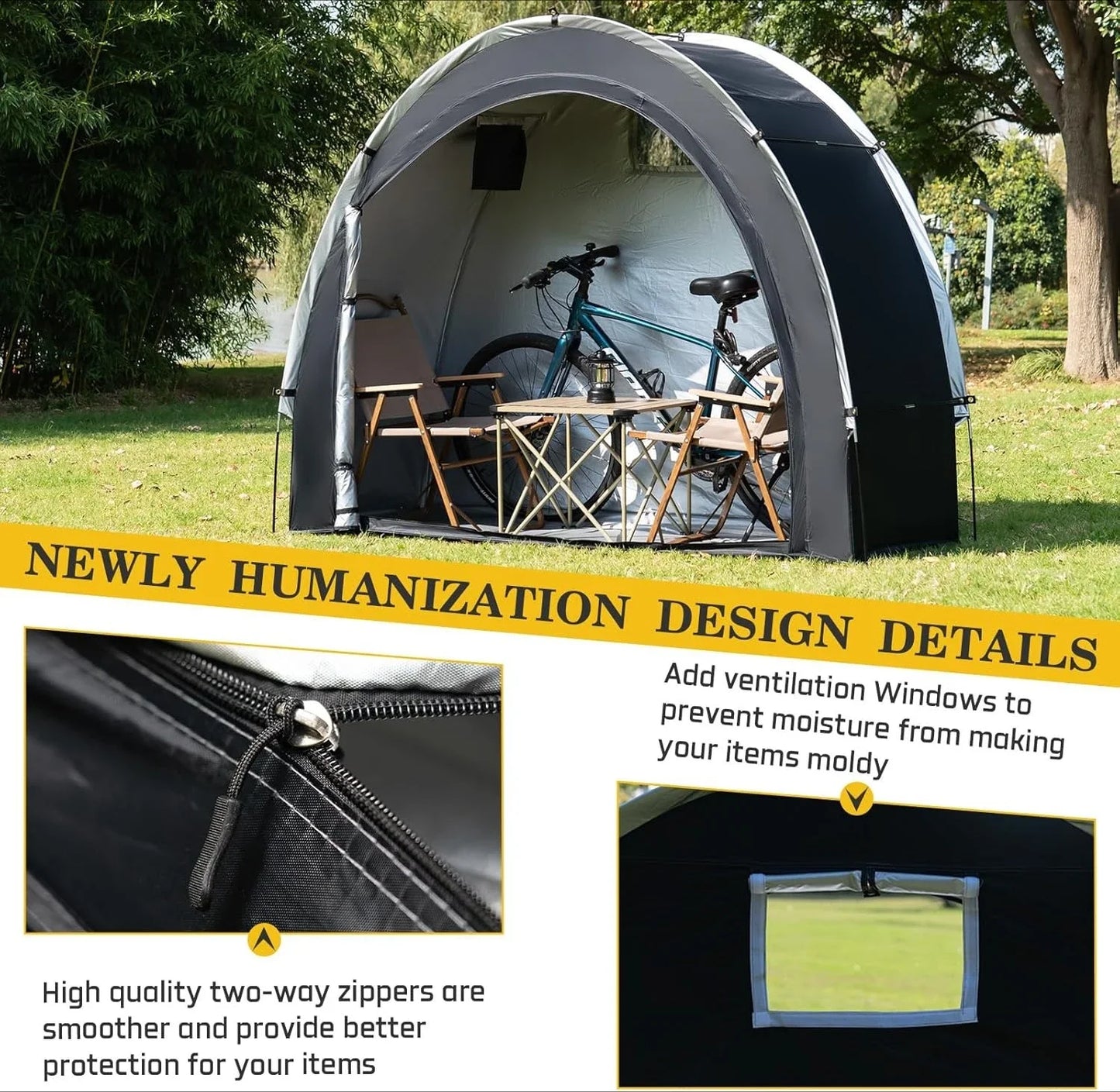 Hign-concerned Bike Storage Shed Tent Portable Waterproof