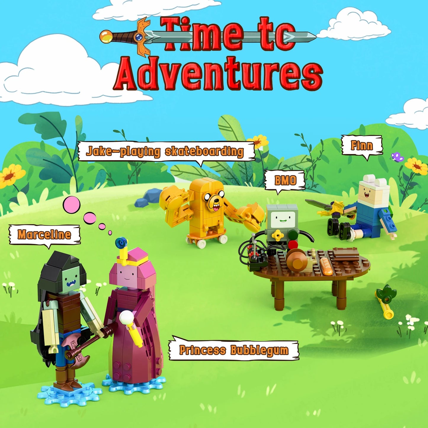 BuildingBoat Adventure Time Building Block Set Figures Gift