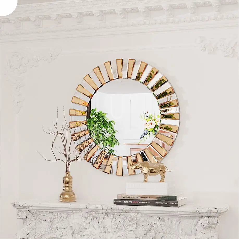 Hign Concerned Starburst Venetian Wall Accent Mirror