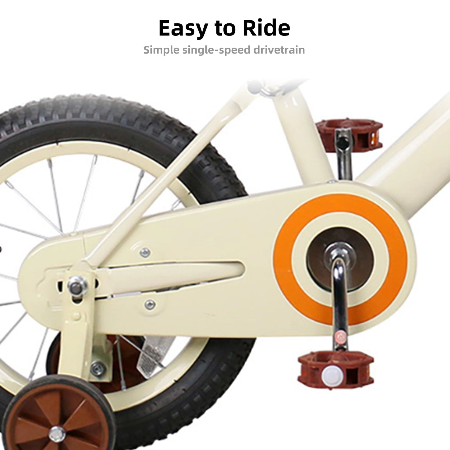 JOYSTAR Vintage Kids Bike With Training Wheels And Basket