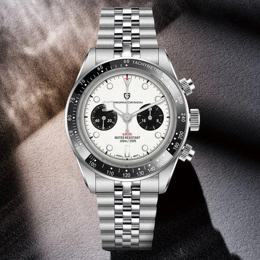 Pagani Design Panda Mens Stainless Steel Chronograph Watch
